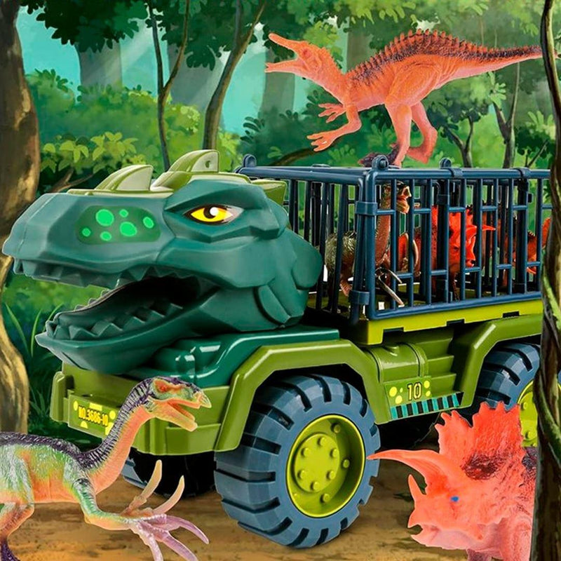 Carrinho Dinossauro Rex + Brinde (12 Dinossauros) - Abba Shop