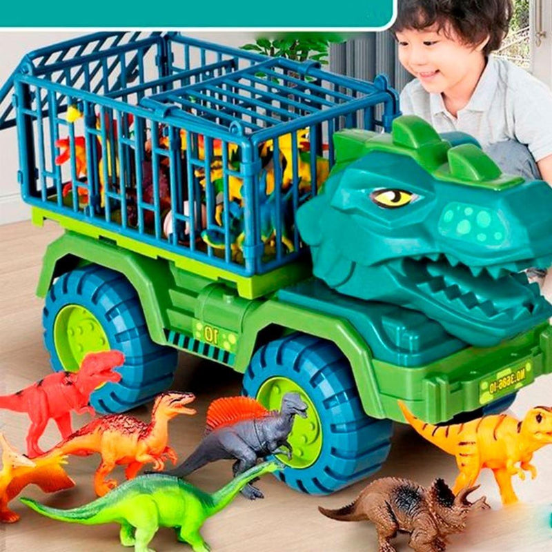 Carrinho Dinossauro Rex + Brinde (12 Dinossauros) - Abba Shop